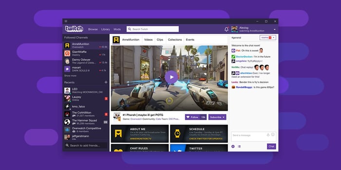 Twitch homepage